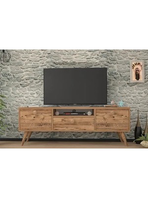 Vivense Penta Ahşap Ayaklı Atlantik Çam 140 cm Tv Sehpası