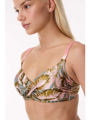 Ayyıldız 4627 Pembe Yeşil Balenli Toparlayıcı Bikini Takımı
