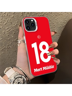 HONTINGA iPhone 11 Pro Max ile Uyumlu Kılıfı Silikon Kenar Sert Arka Düşüme Önleyici Basitlik Anti Düşme Kamera Korumali Dünya Kupası 18 Numara Mert Müldür Desen Telefon Kılıfı K1-1221
