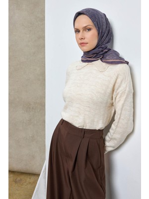 Silk Home Tencel Monare Eşarp Etnik Desen Mor 90X90