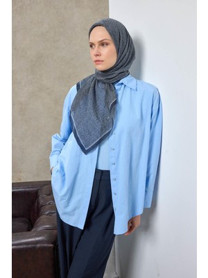 Silk Home Tencel Monare Eşarp Labirent Desen Gece Mavisi 90X90