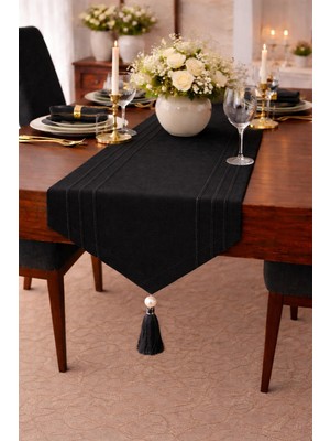 Bella Home Diana Karlina Runner | 35X140 cm | Modern & Zarif Masa Dekorasyonu | Şık Sofra Sunumu