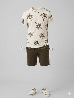 Renk Yapı Rüyası % 100 Pamuk Modal  Erkek Short -Tshirt Takım Kaliteli Yazlık Bermuda-Tişört Takım