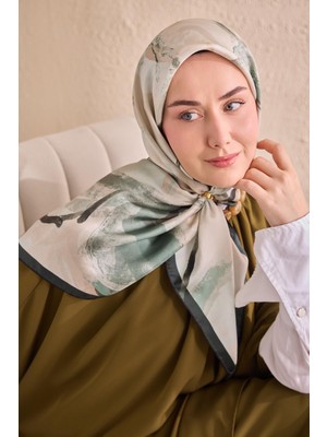 Silk Home Twill Ipek Petal Eşarp Zümrüt 90X90
