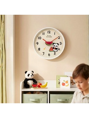 Homing Karpuz Panda Görselli Çocuk Odası Duvar Saati 30 cm