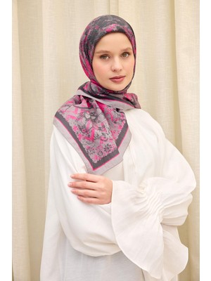 Silk Home Velora Eşarp Art Koyu Gri 90X90