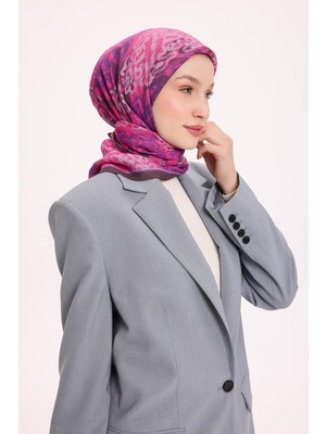 Silk Home Viskon Velora Eşarp Dört Mevsim Dalga Izi Desen Koyu Mocha 90X90