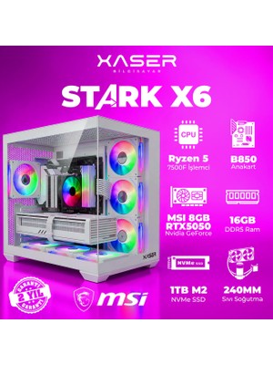 Xaser Stark X6 Ryzen 5 7500F 16GB Ram 1tb M.2 Nvme SSD 8gb RTX5050 Sıvı Soğutmalı Oyuncu Bilgisayarı