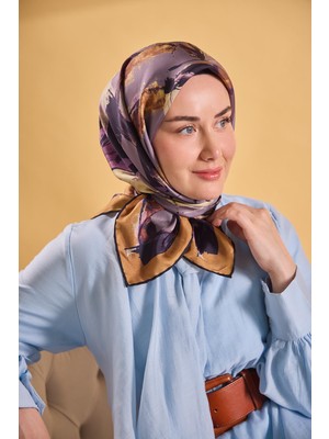 Silk Home Twill Ipek Signature Eflatun 90X90