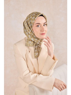 Silk Home Twill Ipek Eşarp Zincir Gümüş