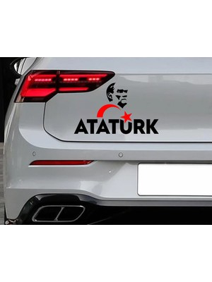 Sticker Usta Atatürk ve Ay Yıldız Sticker - Araba Oto Motosiklet Cam Araç Karavan Sticker - 00346