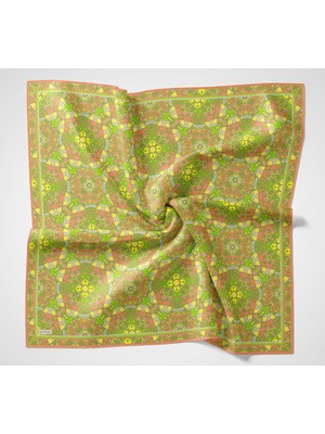 Silk Home Soft Eşarp Geometrik Fıstık Yeşili 90X90