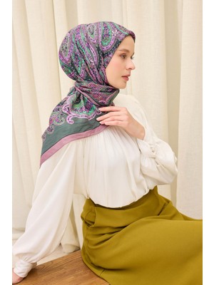 Silk Home Velora Eşarp Ethnic Koyu Yeşil 90X90