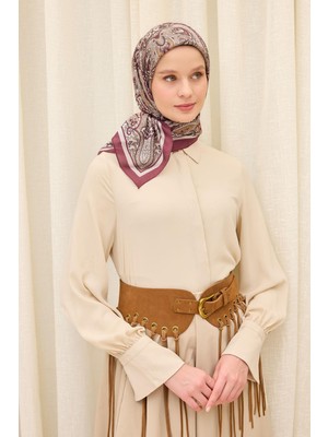 Silk Home Arve Eşarp Noa Mürdüm 90X90
