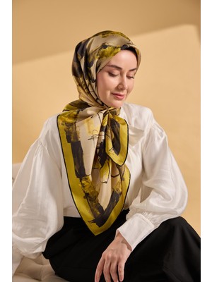 Silk Home Twill Ipek Signature Parlak Sarı  90X90