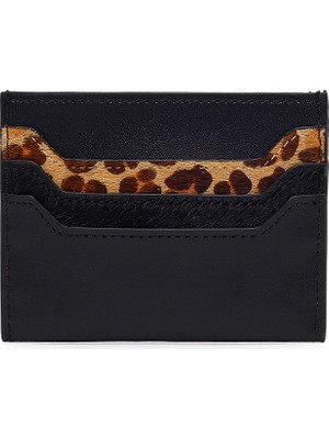 Derimod Kadın Siyah Leopar Desenli Kartlık 000A2D563914