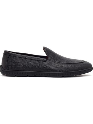 Derimod Erkek Siyah Deri Casual Loafer 26SFD6952FT