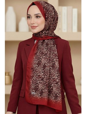 Hadiora Kadın Kırmızı Leopar Elegance Şal