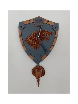 Vivense Winter Coming Stark Sallanır Sarkaçlı Duvar Saati
