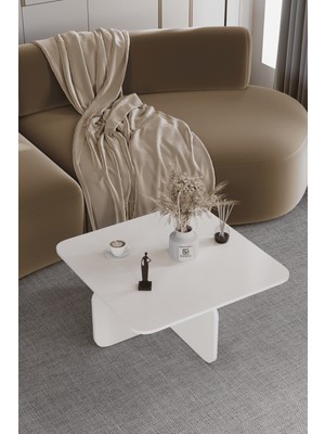 Bamosa Mirael Traverten Dokulu Kare Orta Sehpa – 73*73CM Minimal Modern Tasarım