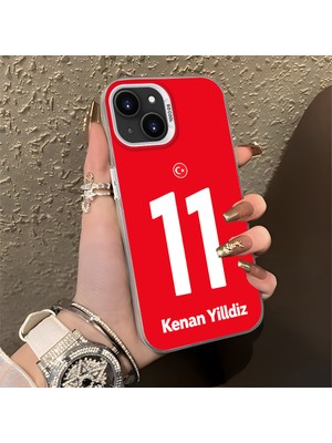 HONTINGA iPhone 14 ile Uyumlu Kılıfı Silikon Kenar Sert Arka Düşüme Önleyici Basitlik Anti Düşme Kamera Korumali Dünya Kupası 11 Numara Kenan Yıldız Desen Telefon Kılıfı K1-1214