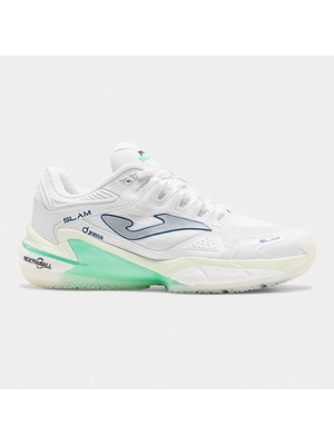 Joma TSLALS2602OM Slam Toprak Kort Kadın Padel Ayakkabısı Beyaz/yeşil