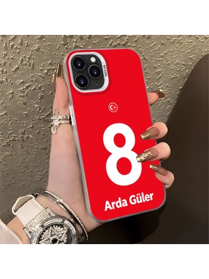 HONTINGA iPhone 11 Pro Max ile Uyumlu Kılıfı Silikon Kenar Sert Arka Düşüme Önleyici Basitlik Anti Düşme Kamera Korumali Dünya Kupası 8 Numara Arda Güler Desen Telefon Kılıfı K1-1211