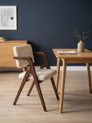 Gazzini Furniture Tetra Kolçaklı Ahşap Sandalye