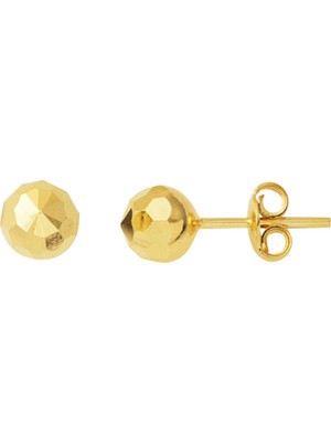 Bilezikci Petek 14 Ayar Altın Top Küpe 6 mm.