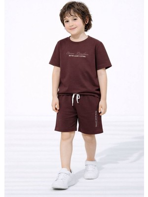 Miniko Kids Erkek Çocuk London Modelli Pamuk Şortlu Takım