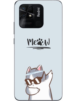 Le Balvo Redmi 10C Uyumlu Miyav Baskılı Silikon Kılıf