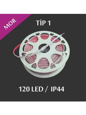 Erbay 220V Şerit LED 120 Ledli Mor