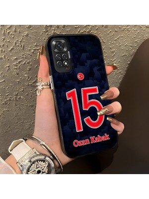 HONTINGA Xiaomi Redmi Note 11 ile Uyumlu Kılıfı Silikon Kenar Sert Arka Düşüme Önleyici Basitlik Anti Düşme Kamera Korumali Dünya Kupası 15 Numara Ozan Kabak Desen Telefon Kılıfı K1-1218