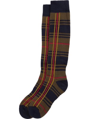 Barbour Wellington Tartan Diz Üstü Çorap TN11 Classic Tartan