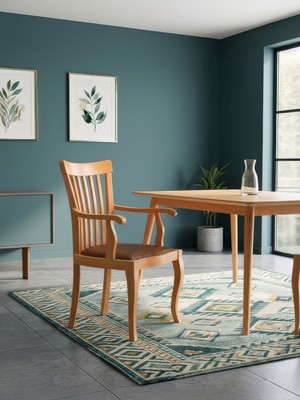 Gazzini Furniture Sheriff Amerikan Retro Kolçaklı Ahşap Sandalye
