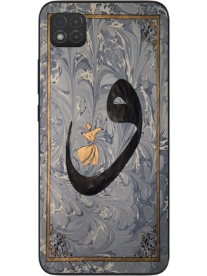 Le Balvo Redmi 9c Uyumlu Vav Harfi Gri Baskılı Silikon Kılıf