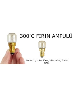 Fırın Ampulü 15W Şeffaf