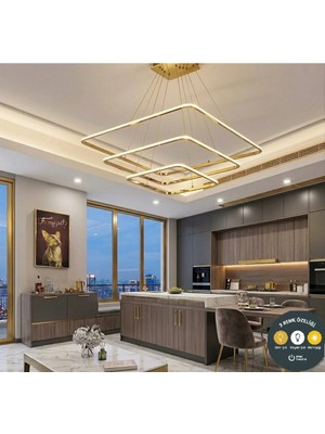 Lzy Avize Store Modern Kare Eskitme Kasa Günışığı LED Avize & Şık Salon Aydınlatma