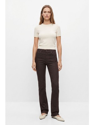 Rays Kahve Yüksek Bel Jean 1288