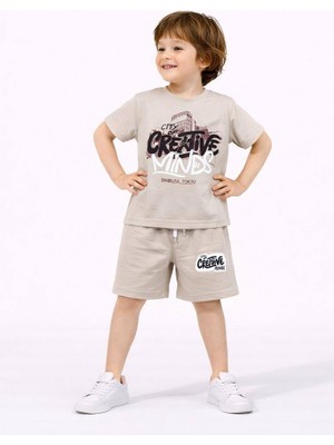 Miniko Kids Erkek Çocuk City Modelli Pamuk Şortlu Takım