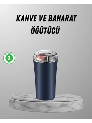 Elektrikli Kahve ve Baharat Öğütücü – Güçlü Motor, Paslanmaz Çelik Gövde, Kolay Temizlik