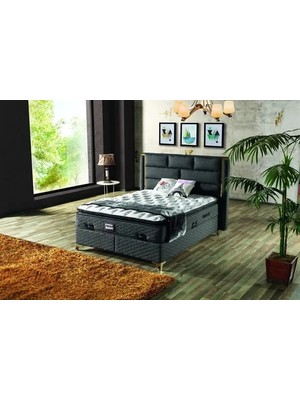 Vivense Royal Baza Başlık ve Yatak Seti, Gri, 150X200