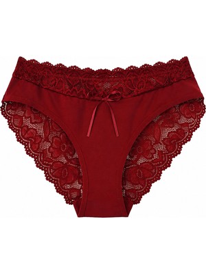 Hepsine Rakip Kadın Dantel Külot Pamuklu Renkli Güpürlü Bikini Yumuşak
