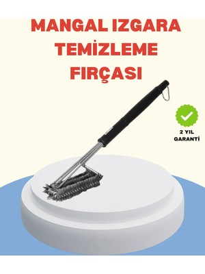 Uzun Saplı Izgara Temizleme Fırçası Çelik Telli