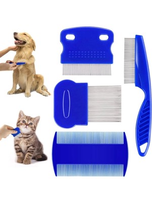 4'lü Bit Evcil Hayvan Tarak Seti Kedi Köpek Bit Tarak Seti Pire Tarağı