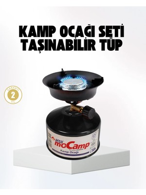 Outdoor Kamp Ocağı Gazlı Taşınabilir Pişirme Seti Üç Ayaklı Denge Aparatlı