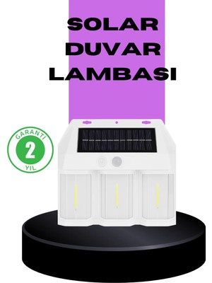 3 In 1 Solar Duvar Lambası – IP65 Su Geçirmez, Hareket Sensörlü