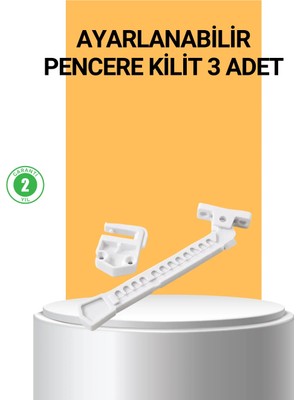 Pencere Cam Emniyet Kilidi Açılma Sınırlayıcı Set