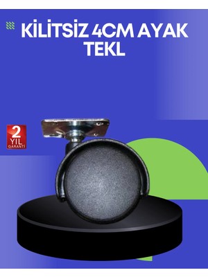 Sehpa ve Ekipmanlar Için 4 cm Kilitsiz Ayak Tekli