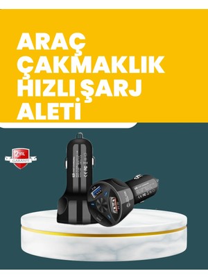 55W Hızlı Şarj Araç Çakmaklık Adaptörü Qc 3.0 Pd